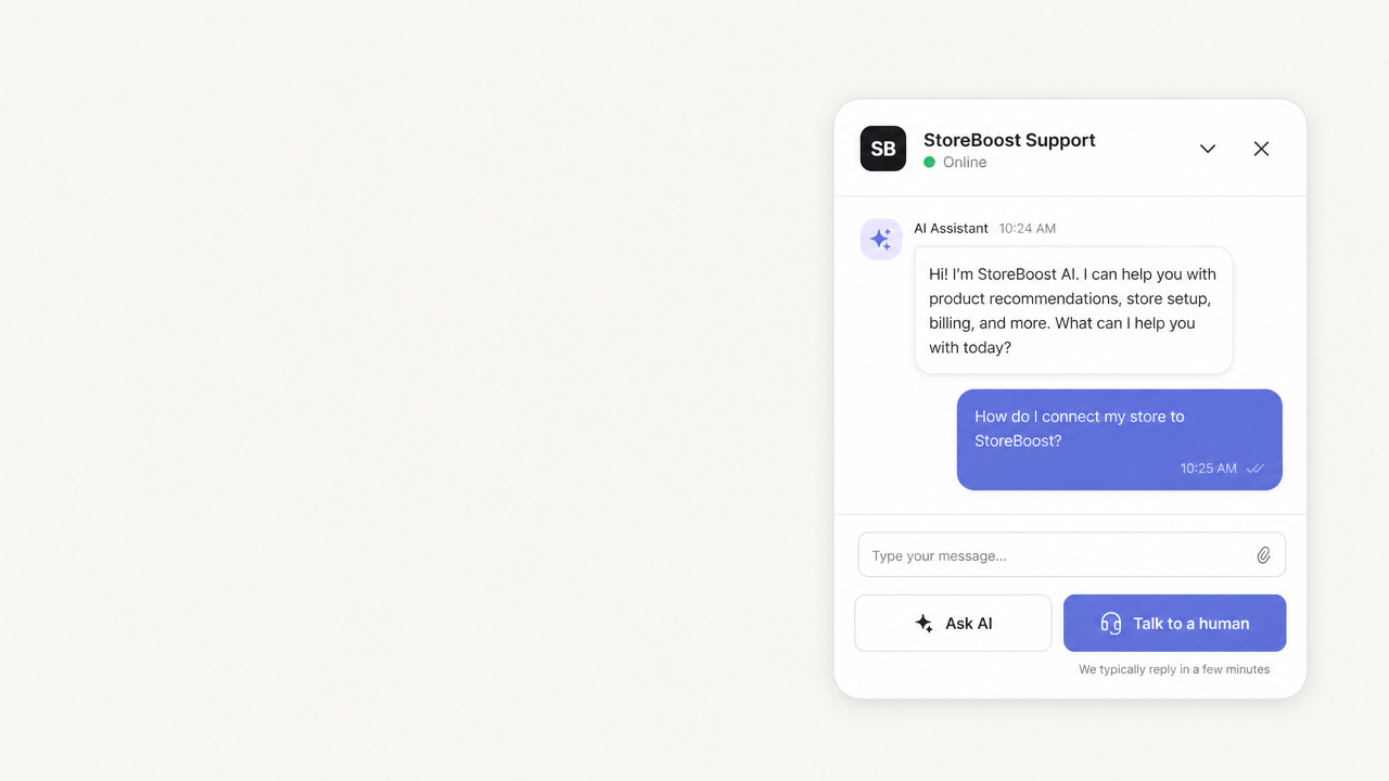 Support widget